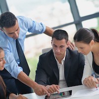 business people in a meeting at office