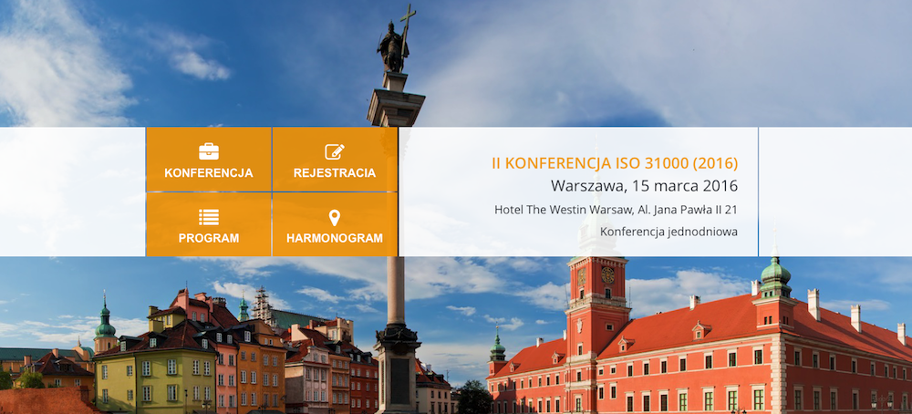 ISO 31000 konferencja edycja Waraszawa (2016)